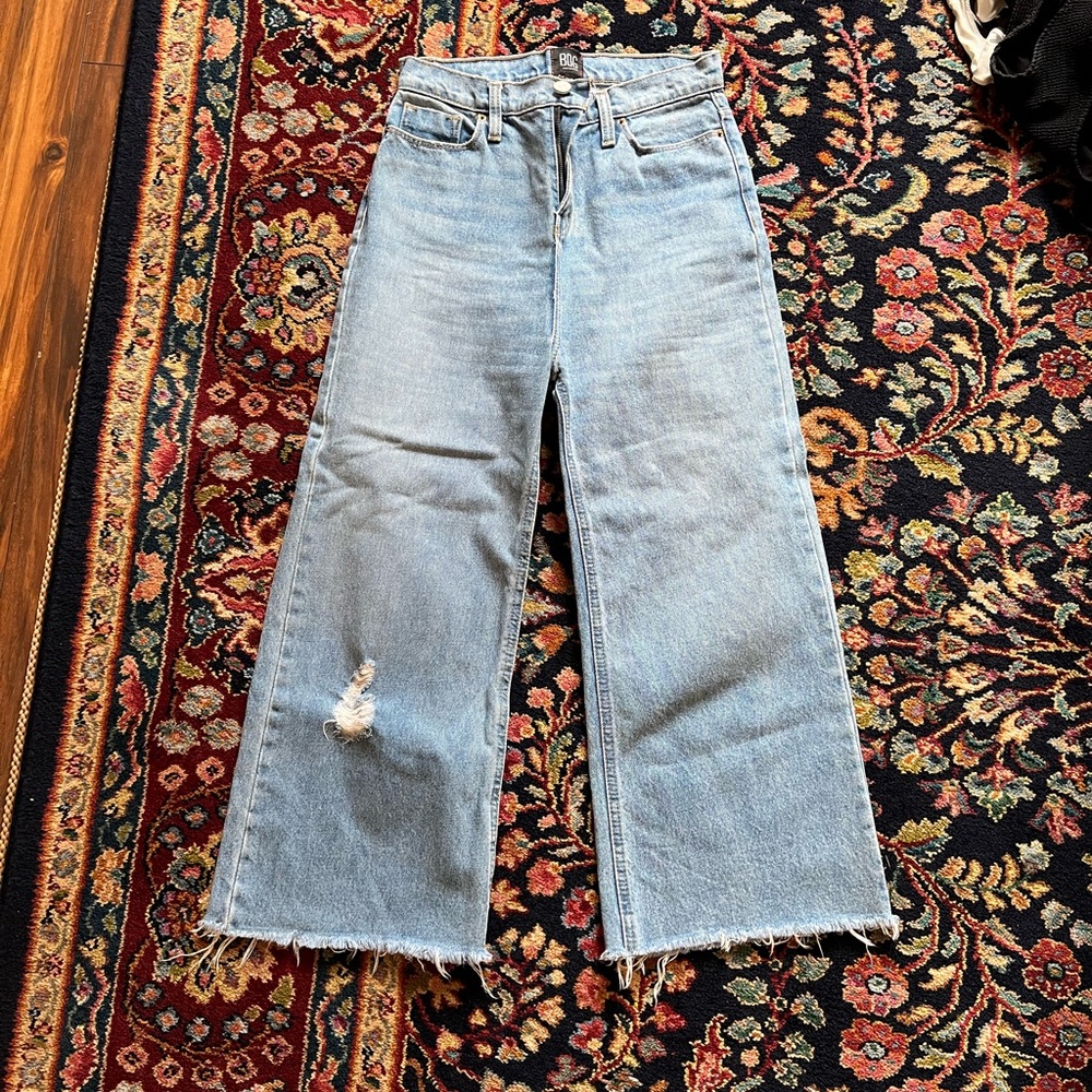 BDG Blue Cropped Wide Leg Flare Jeans